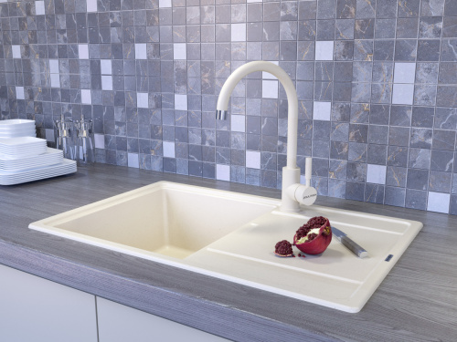 Смеситель для кухни Paulmark HOLSTEIN Ho212063-328 на мойку бежевый - фото 2